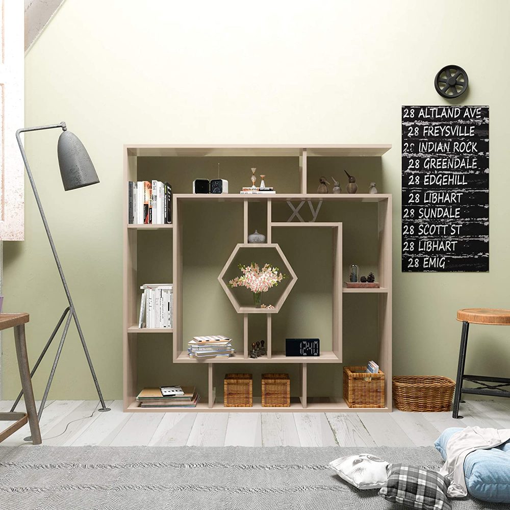 geometric bookcase